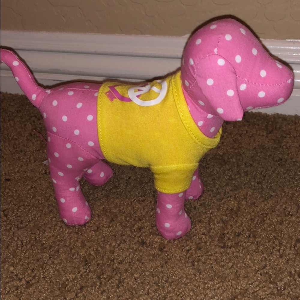 Victoria Secret Pink dog with yellow shirt